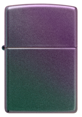 Зажигалка ZIPPO классическая с зелено-фиолетовым покрытием | Classic Iridescent, латунь/сталь, фиолетовая, матовая, 38x13x57 мм