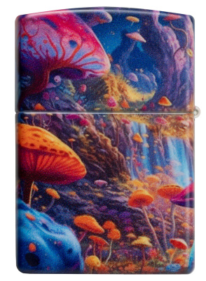 Зажигалка ZIPPO Mushroom Forest Design с покрытием 540 Matte, латунь/сталь, разноцветная, матовая, 38x13x57 мм