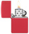 Зажигалка ZIPPO Логотип с красным матовым покрытием | Logo Red Matte, латунь/сталь, красная, матовая, 38x13x57 мм