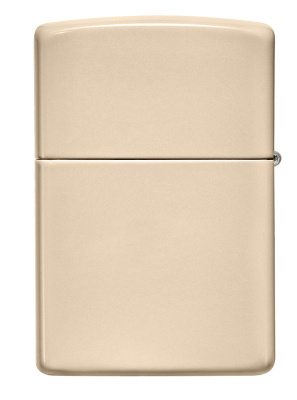 Зажигалка ZIPPO классическая со светло-песочным покрытием | Classic Flat Sand, латунь/сталь, бежевая, глянцевая, 38x13x57 мм