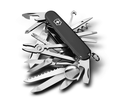 Нож перочинный VICTORINOX Swiss Champ, 91 мм, 33 функции, чёрный