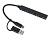 USB-хаб Link с коннектором 2-в-1 USB-C и USB-A, 2.0/3.0, черный