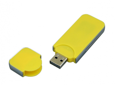 USB-флешка на 32 Гб в стиле I-phone, прямоугольнй формы, желтый , размер 32ГБ