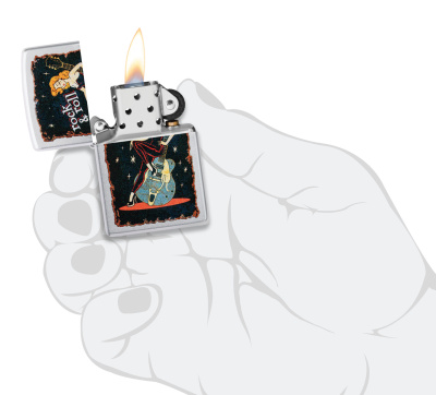 Зажигалка ZIPPO Cool Chick с покрытием Satin Chrome, латунь/сталь, серебристая, 38x13x57 мм