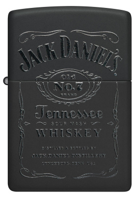 Набор ZIPPO Jack Daniels®: зажигалка с покрытием Black Matte и кожаный чехол в подарочной коробке