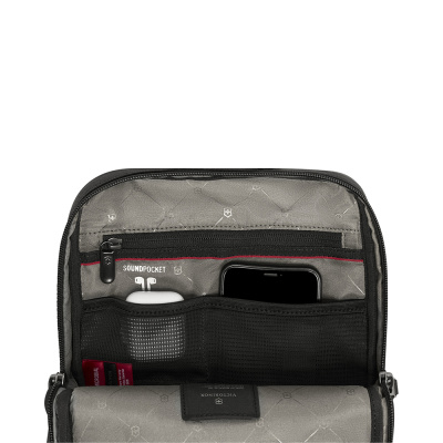 Сумка через плечо VICTORINOX Architecture Urban2 Crossbody Bag, черный, полиэстер/кожа, 22x9x28 см, 6 л