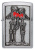 Зажигалка ZIPPO Влюбленная пара с покрытием матовый хром | Couple Love Brushed Chrome, латунь/сталь, серебристая, 36x13x57 мм
