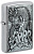 Зажигалка ZIPPO классическая с покрытием матовый хром | Classic Brushed Chrome, латунь/сталь, серебристая, 38x13x57 мм