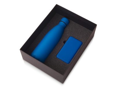 Подарочный набор с термобутылкой и повербанком С1, 5000 mAh, синий , размер 5000 mAh