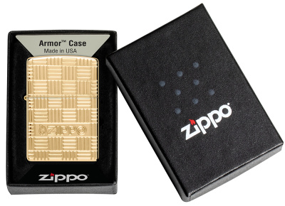 Зажигалка ZIPPO Armor® с покрытием Глянцевая латунь | High Polish Brass, латунь/сталь, золотистая, 38x13x57 мм