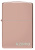 Зажигалка ZIPPO Логотип с глянцевым покрытием розовое золото | Logo High Polish Rose Gold, латунь/сталь, розовое золото, глянцевая, 38x13x57 мм