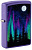 Зажигалка ZIPPO Ночь в лесу с фиолетовым матовым покрытием | Night In The Forest Purple Matte, латунь/сталь, фиолетовая, 38x13x57 мм