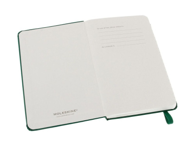 Записная книжка Moleskine Classic (в линейку) в твердой обложке, Pocket (9x14см), зеленый , размер A6
