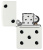 Зажигалка ZIPPO Домино с белым матовым покрытием | Domino Design White Matte, латунь/сталь, белая, матовая, 38x13x57 мм Зажигалка ZIPPO Домино с белым матовым покрытием | Domino Design White Matte, латунь/сталь, белая, матовая, 38x13x57 мм