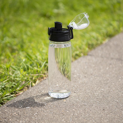 Бутылка для воды FLASK, 800 мл; 25,2х7,7см, прозрачный, пластик
