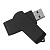 USB flash-карта SWING (16Гб), черный, 6,0х1,8х1,1 см, пластик