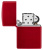 Зажигалка ZIPPO классическая с покрытием Красное карамелизированное яблоко | Candy Apple Red™, латунь/сталь, красная, глянцевая, 38x13x57 мм