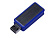 USB-флешка промо на 32 Гб прямоугольной формы, выдвижной механизм, синий , размер 32ГБ