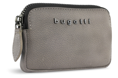 Ключница BUGATTI БЕЛЛА | BELLA, бежевая, воловья кожа/полиэстер, 12х1,5х7 см