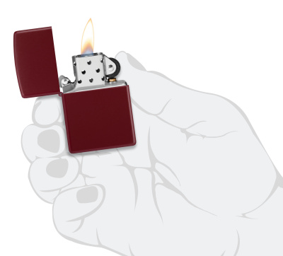 Зажигалка ZIPPO классическая с покрытием мерло | Classic Merlot, латунь/сталь, бордовая, глянцевая, 38x13x57 мм