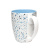Кружка TERRAZZO, белый с голубым, 330мл, фарфор