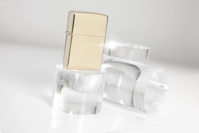 Зажигалка ZIPPO Classic с покрытием Champagne, латунь/сталь, золотистая, глянцевая, 38x13x57 мм