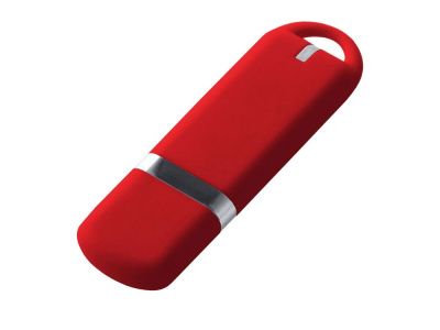 USB-флешка на 32 ГБ с покрытием soft-touch, красный , размер 32ГБ