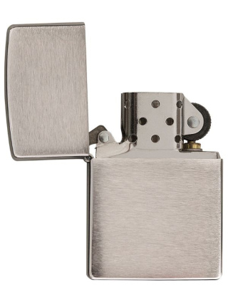 Зажигалка ZIPPO Armor™ c покрытием матовый хром | Brushed Chrome, латунь/сталь, серебристая, матовая, 38x13x57 мм