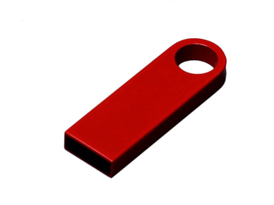 USB 2.0-флешка на 8 Гб с мини чипом и круглым отверстием, красный , размер 8ГБ