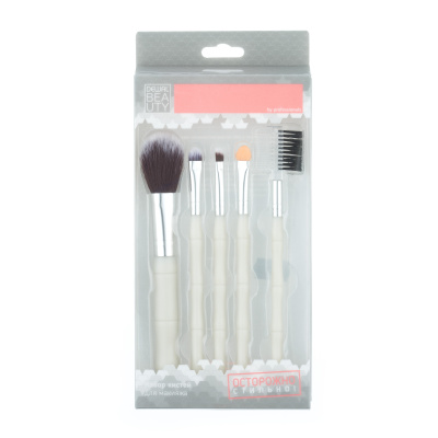 Набор Dewal Beauty косметических кистей /соты / (5шт/уп), 98мм х 175мм