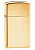 Зажигалка ZIPPO Slim® с покрытием High Polish Brass, латунь/сталь, золотистая, 29x10x60 мм