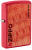 Зажигалка ZIPPO Made in USA Design с покрытием Red Matte, латунь/сталь, красная, 38x13x57 мм
