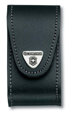 Чехол на ремень VICTORINOX для ножей 91 мм толщиной 5-8 уровней, кожаный, чёрный