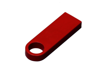 USB 2.0-флешка на 8 Гб с мини чипом и круглым отверстием, красный , размер 8ГБ