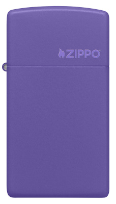Зажигалка ZIPPO Slim® с покрытием Purple Matte, латунь/сталь, фиолетовая, матовая, 29x10x60 мм