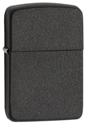 Зажигалка ZIPPO Реплика 1941 года с черным покрытием с кракелюром | 1941 Replica Black Crackle, латунь/сталь, черная, матовая, 38x13x57 мм