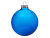 Стеклянный елочный шар Christmas bauble, синий прозрачный, с серебристым колпачком в черной коробке
