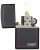 Зажигалка ZIPPO с фирменным логотипом и красной окантовкой с черным матовым покрытием | Black Matte, латунь/сталь, чёрная, матовая, 38x13x57 мм