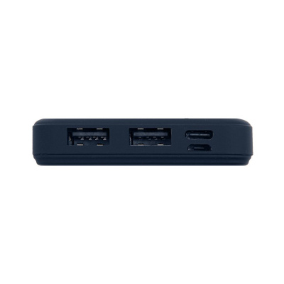 Универсальный аккумулятор Flash 10 (10000 мАч) с подсветкой и soft touch,синий,13,7х6,87х1,55 мм