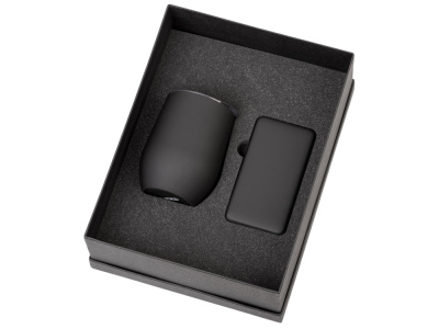 Подарочный набор с термокружкой и повербанком С1, 5000 mAh, черный , размер 5000 mAh