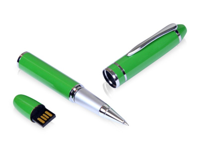 USB-флешка на 32 Гб в виде ручки с мини чипом, зеленый , размер 32ГБ