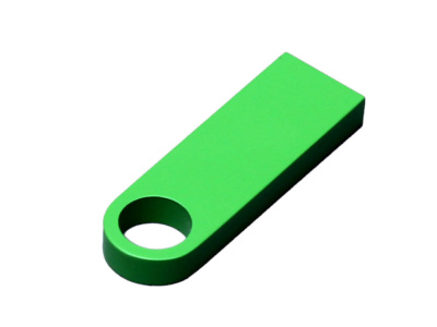 USB 2.0-флешка на 4 Гб с мини чипом и круглым отверстием, зеленый , размер 4ГБ