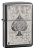 Зажигалка ZIPPO Classic с покрытием Black Ice ®, латунь/сталь, чёрная, глянцевая, 38x13x57 мм