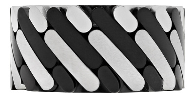 Кольцо ZIPPO, серебристо-чёрное, нержавеющая сталь, 1,2x0,25 см, диаметр 22,3 мм
