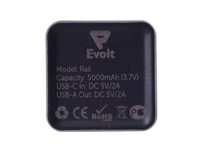 Внешний аккумулятор Rail, 5000 mAh, темно-серый
