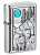 Зажигалка ZIPPO Волки с покрытием матовый хром | Wolf Design Brushed Chrome, латунь/сталь, серебристая, 38x13x57 мм