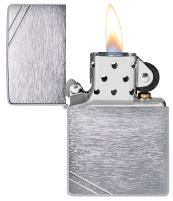 Зажигалка ZIPPO Винтаж серия 1937 года с покрытием матовый хром | Vintage™ Series 1937 Brushed Chrome, серебристая, 38x13x57 мм