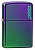 Зажигалка ZIPPO Логотип с зелено-фиолетовым покрытием | Logo Iridescent, латунь/сталь, фиолетовая, матовая, 38x13x57 мм