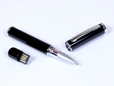 USB-флешка на 16 Гб в виде ручки с мини чипом, черный , размер 16ГБ