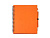 Блокнот LEYNAX с ручкой из переработанного картона, оранжевый